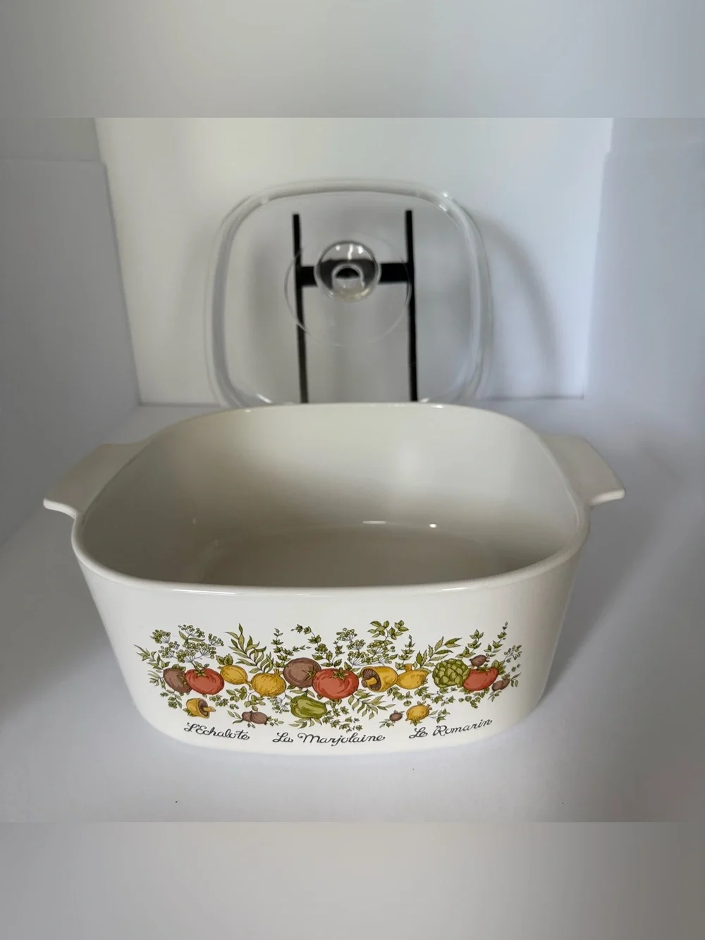 Corning Ware Spice of Life 5-Quart Casserole A-5-B with Pyrex Lid A-12-C 1980s